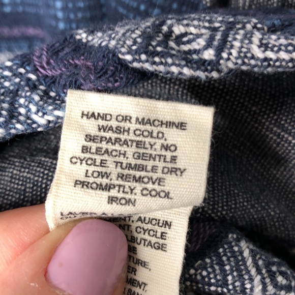 Woolrich Lagenlook Button Down Top Blue Size M - Picture 11 of 11